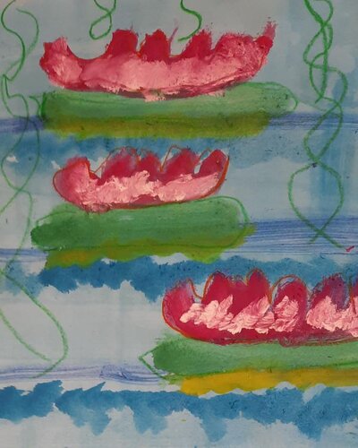  Seerosen wie Monet! 
Im Kunstunterricht haben die Kinder der 3. Klasse unserer Elisabeth-Abegg-Grundschule Claude...