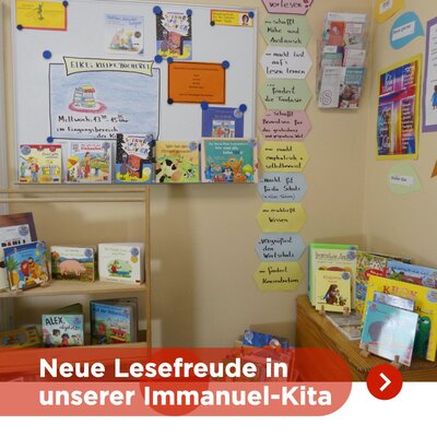 In unserer Immanuel-Kita hat „Elkes kleine Bücherei“ eröffnet! 🎉 Dank zahlreicher Spenden können unsere Kinder nun jede...